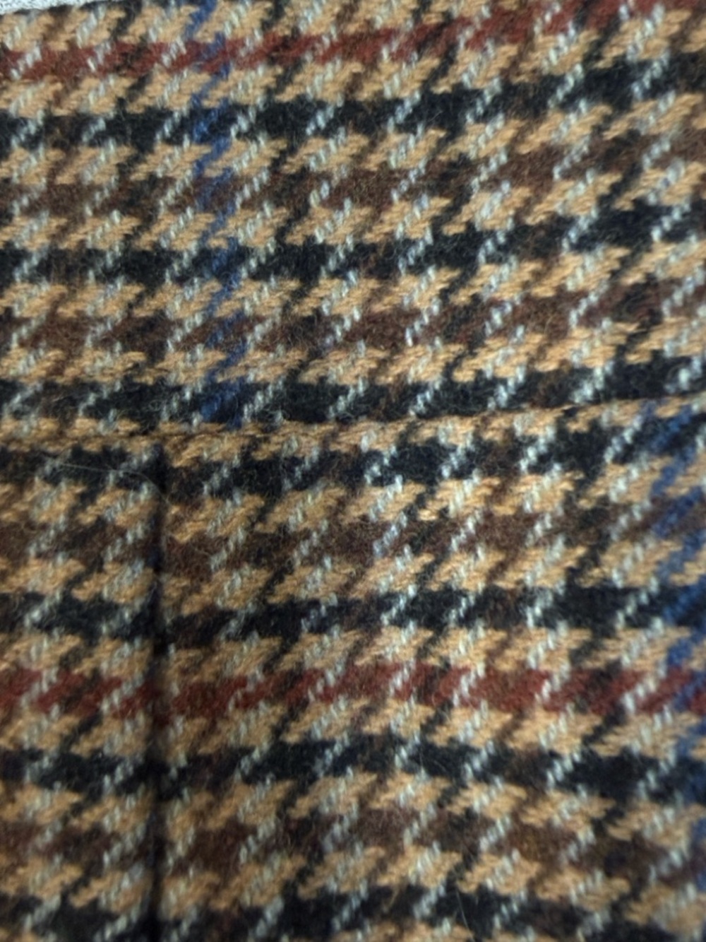 J. Crew Brown‎ Houndstooth Mini Skirt with Subtle Multicolor Check - Picture 5 of 8